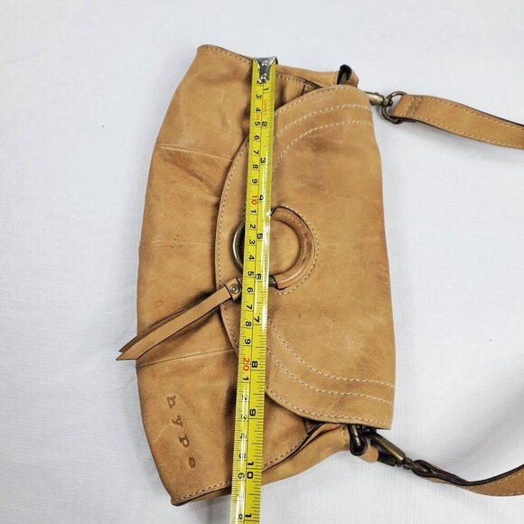 Hype Women's Brown Shoulder Bag Leather Detachable Strap Inner Pockets - Picture 15 of 16